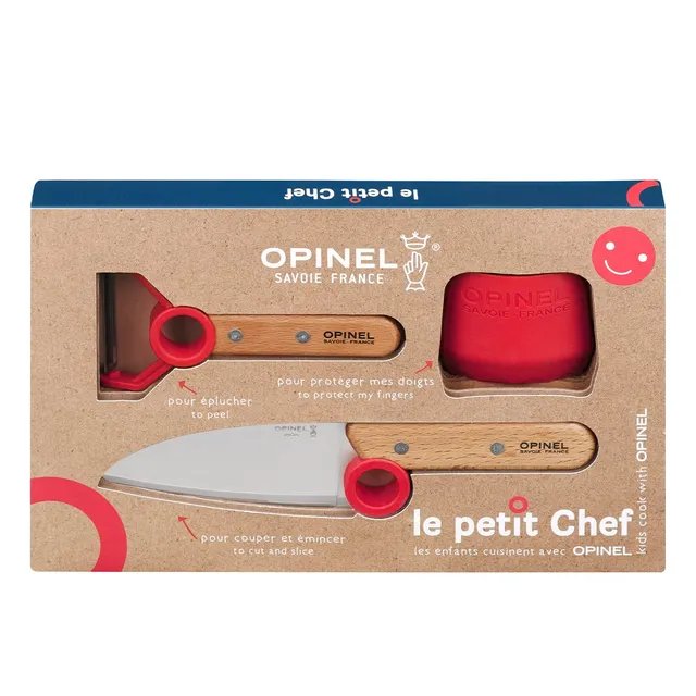 opinel-le-petit-chef-kinder-kochmesser-set-3-teilig-kochmesser-mit-fingerschutz- image 1