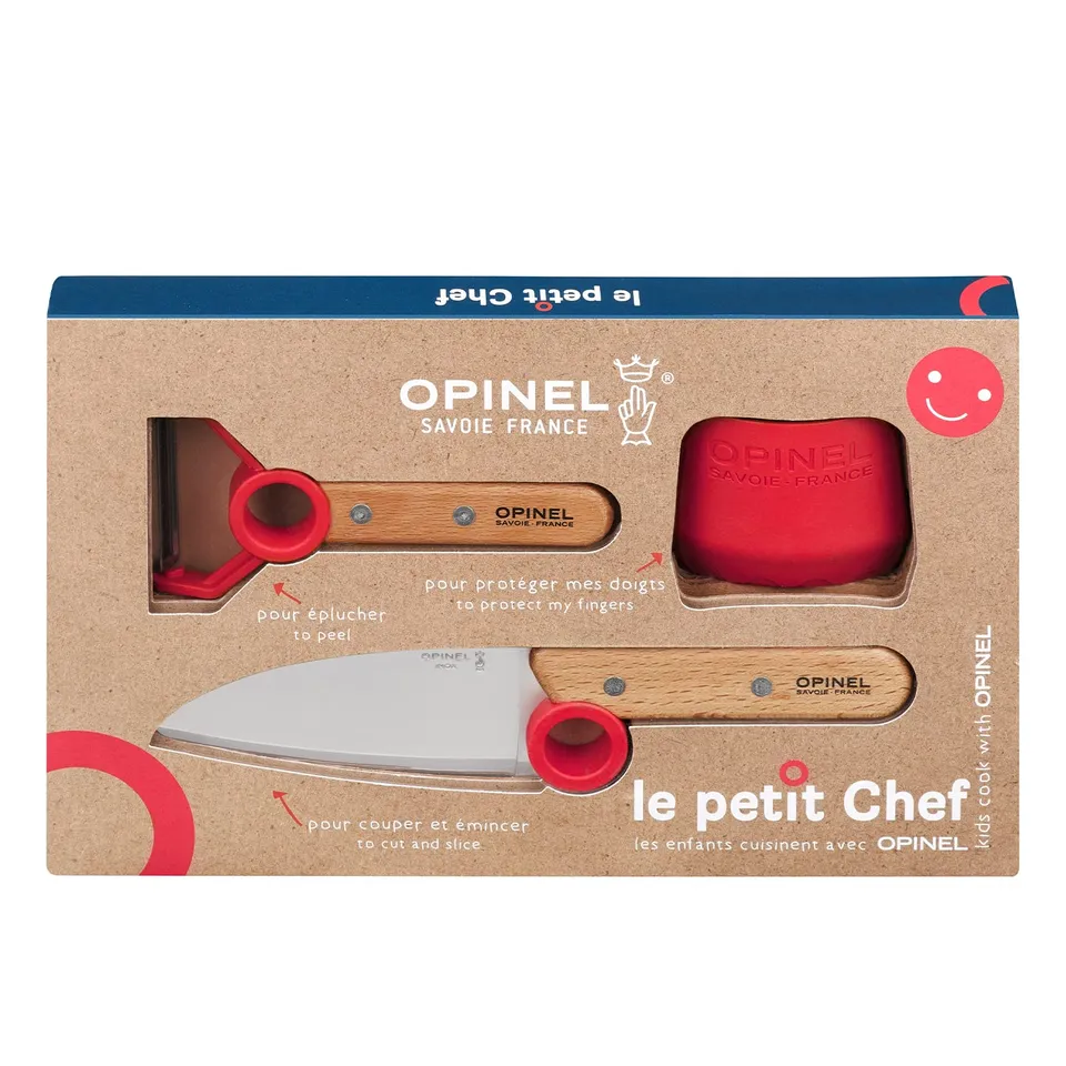 opinel-le-petit-chef-kinder-kochmesser-set-3-teilig-kochmesser-mit-fingerschutz- image 1