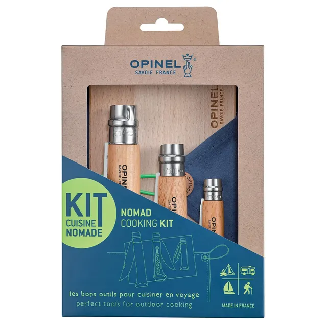 opinel-outdoor-set-4-teilig-no-12-no-10-no-6-mit-buchenholzbrett image 1