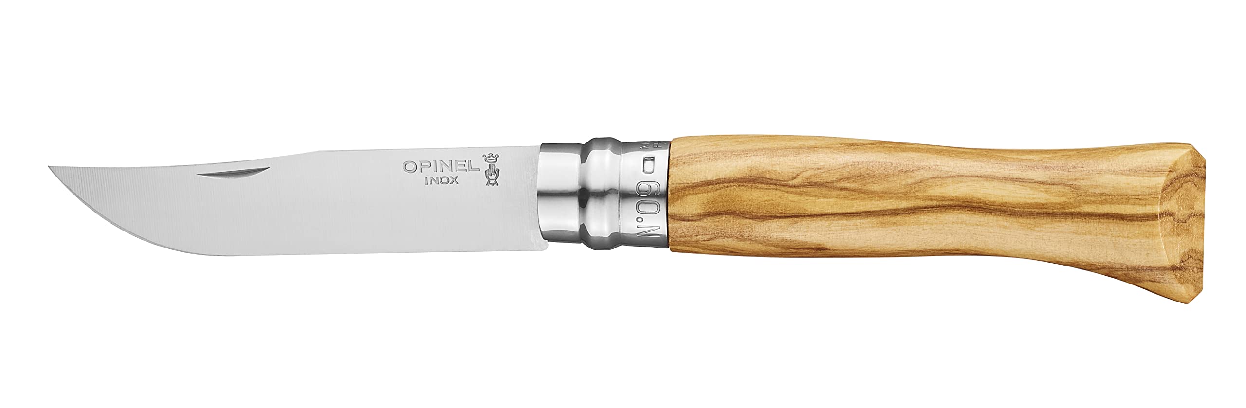 opinel-taschenmesser-no-09-mit-olivenholz-griff-und-12c27-edelstahl-klinge image 2