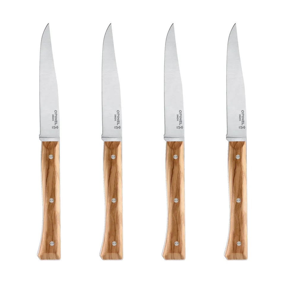 opinel-facette-olive-tafelmesser-set-4-teilig-rostfreier-ma5-stahl-11-cm image 1
