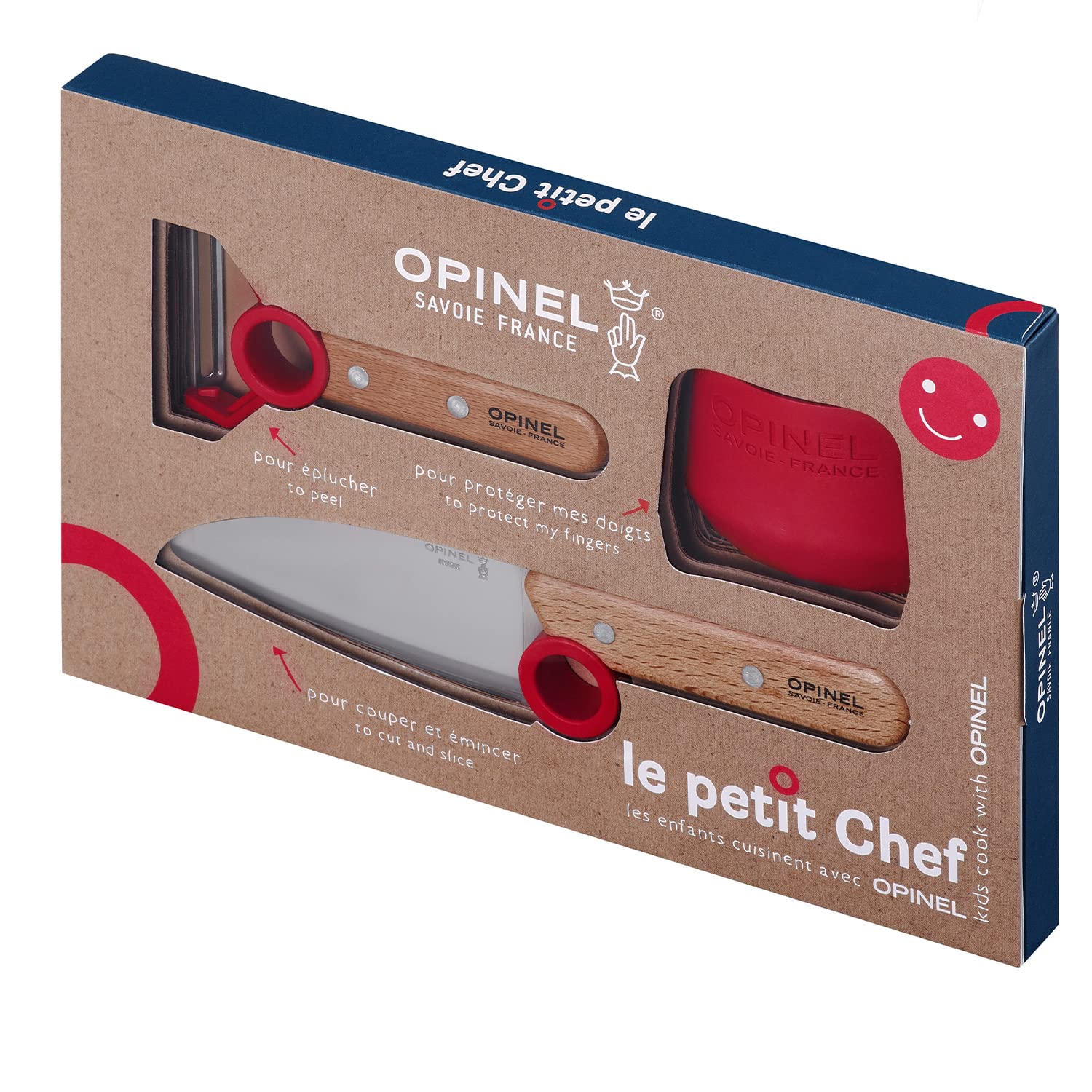 opinel-le-petit-chef-kinder-kochmesser-set-3-teilig-kochmesser-mit-fingerschutz- image 2