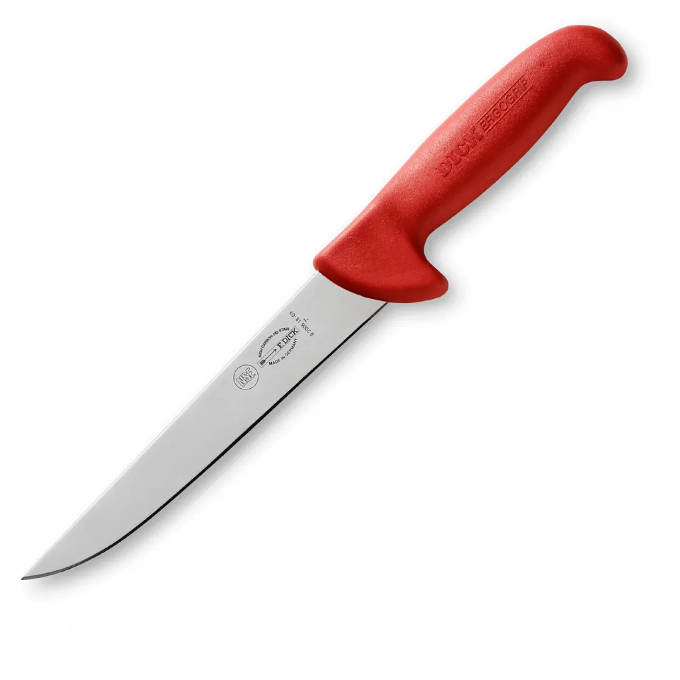 f-dick-ergogrip-stechmesser-schlachtmesser-18-cm-rot-rostfrei-56-hrc image 1