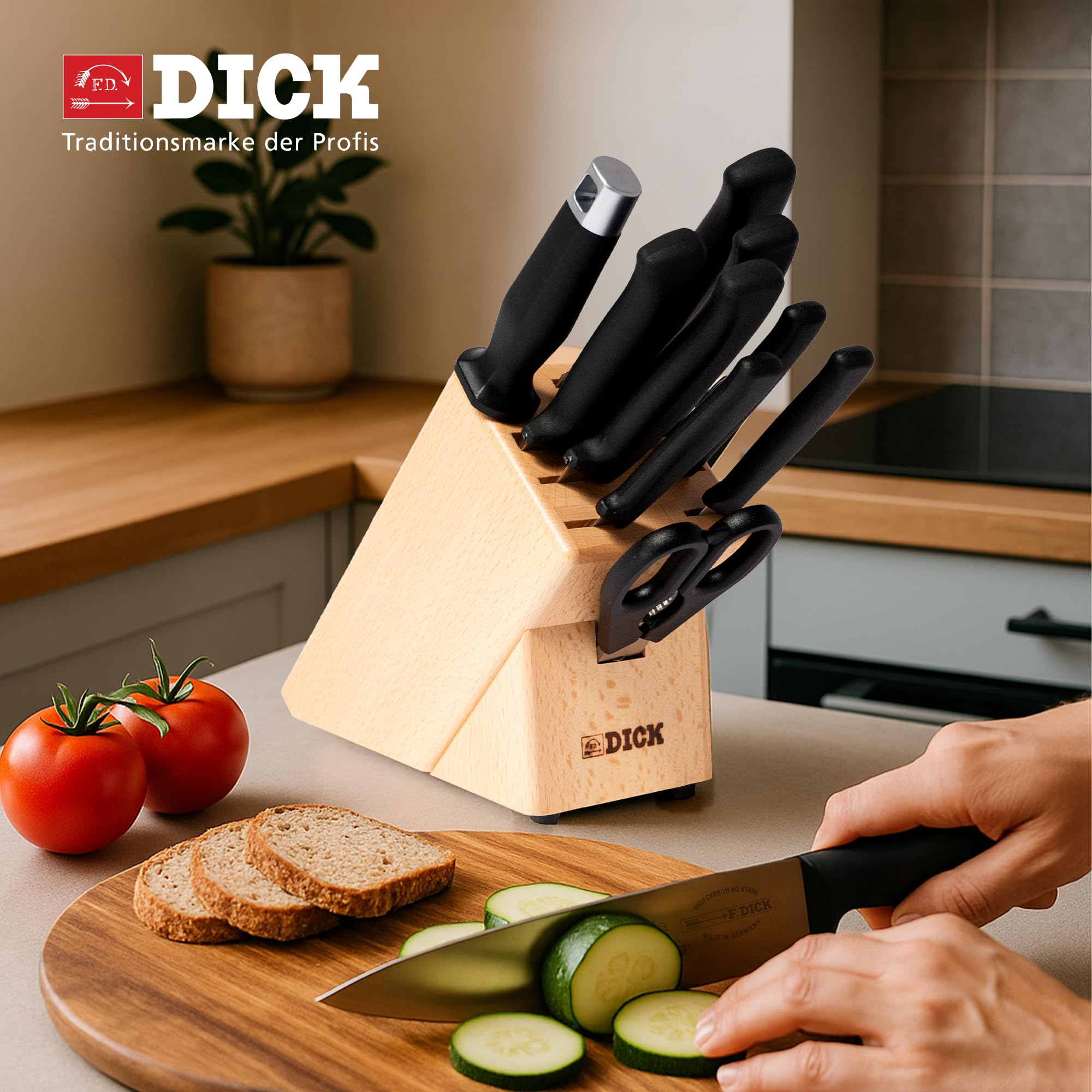 f-dick-prodynamic-messerset-10-teilig-buchenholzblock image 2