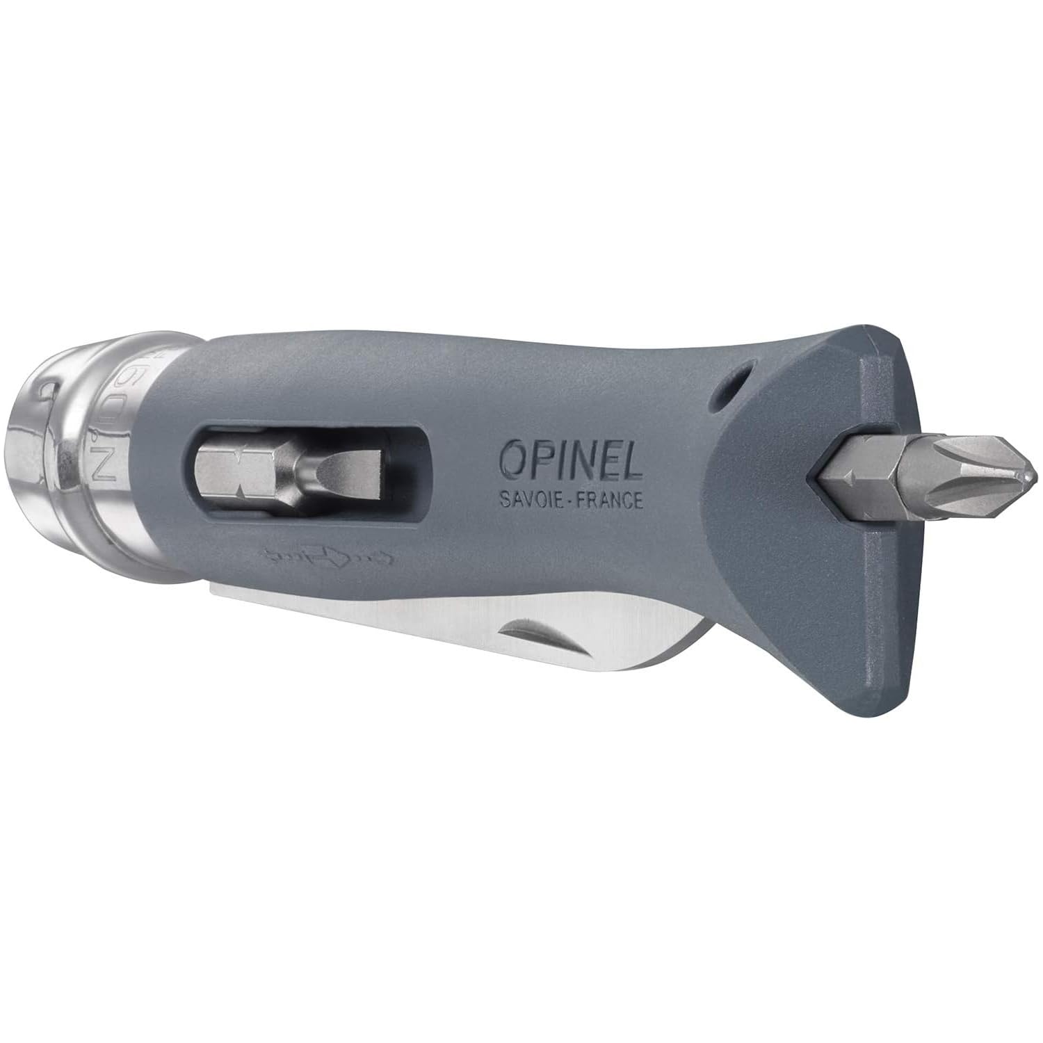 opinel-no-09-diy-taschenmesser-sandvik-12c27-mit-abisolierer-und-2-bits image 2