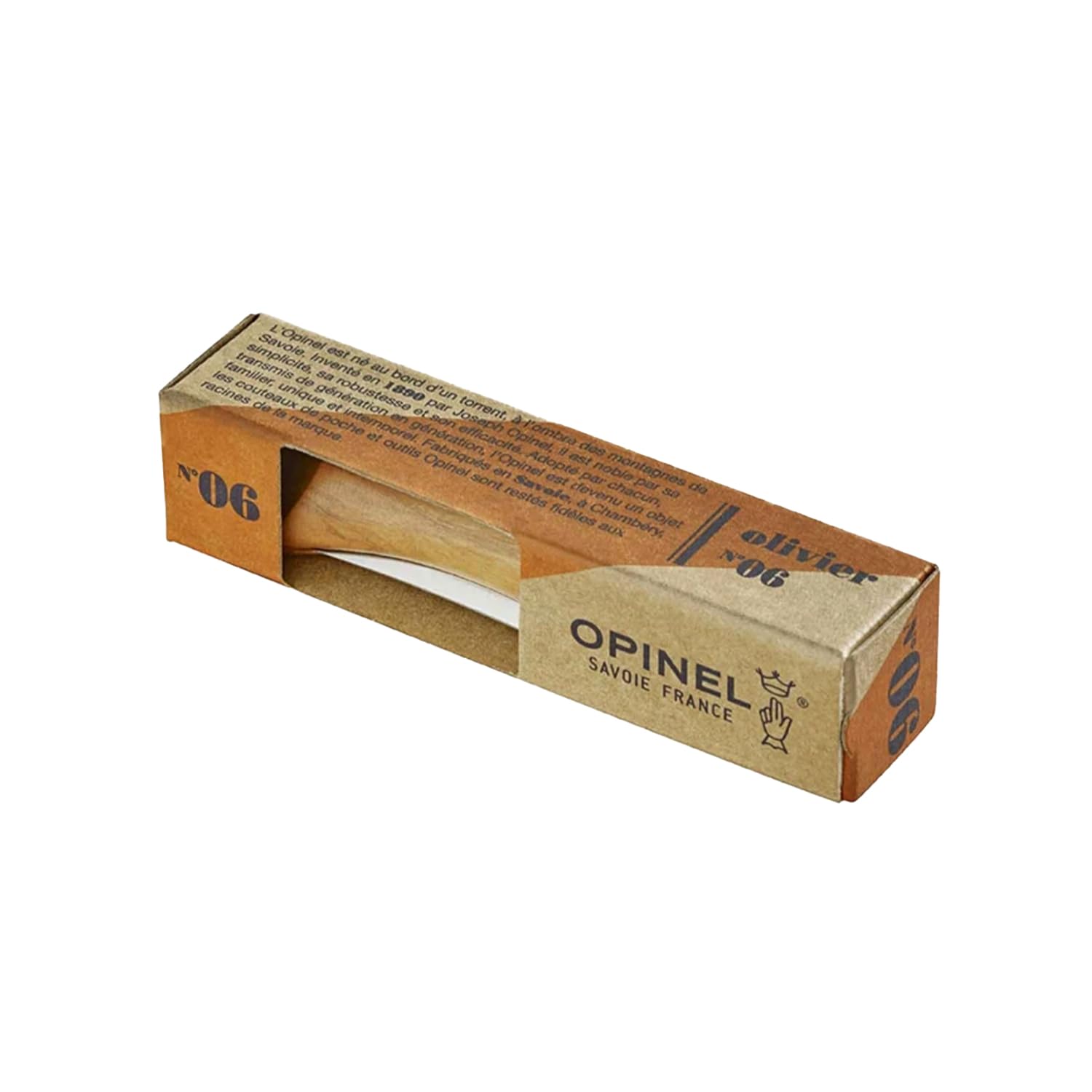 opinel-no-6-viroblock-taschenmesser-olivenholzgriff-edelstahlklinge image 2