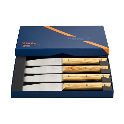 opinel-facette-olive-tafelmesser-set-4-teilig-rostfreier-ma5-stahl-11-cm image 5