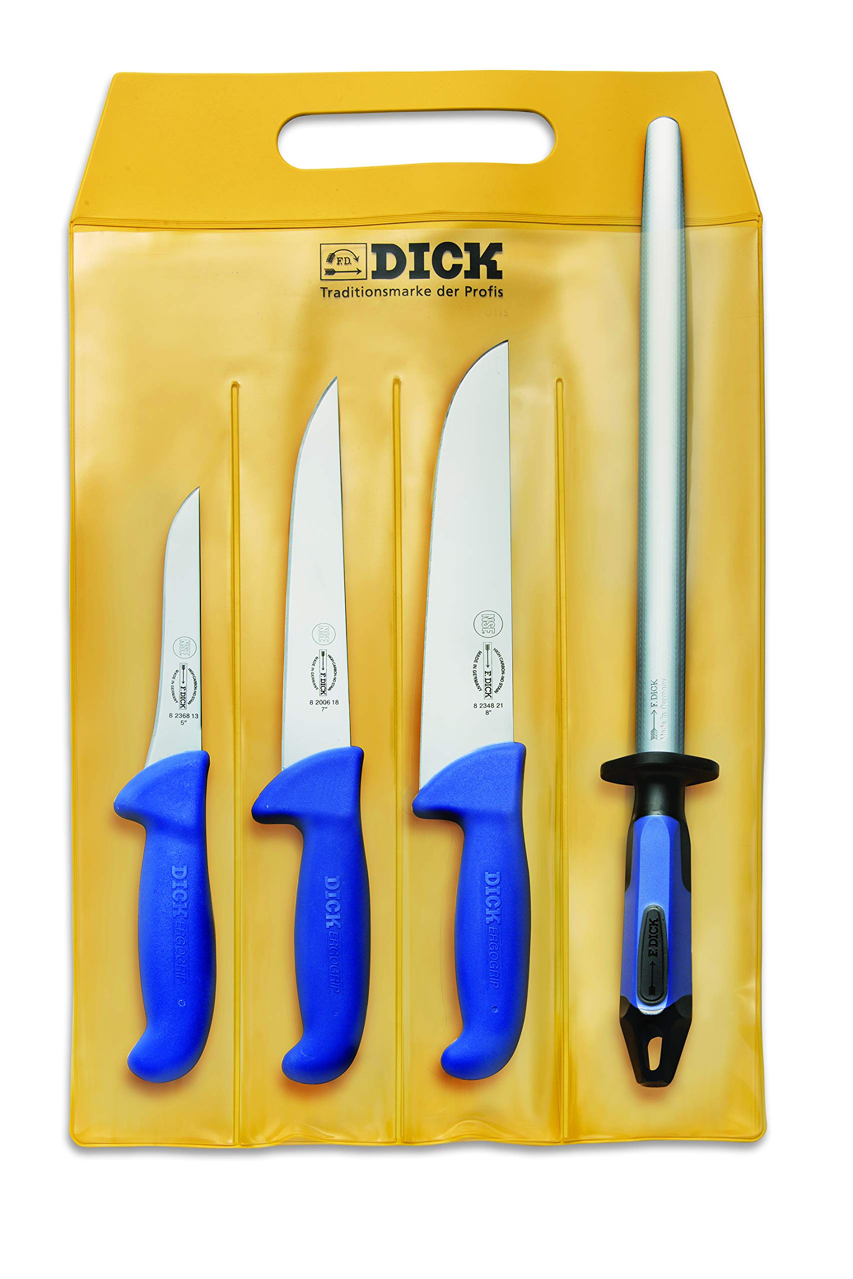 f-dick-ergogrip-messer-set-4-teilig-blau-mit-wetzstahl image 1
