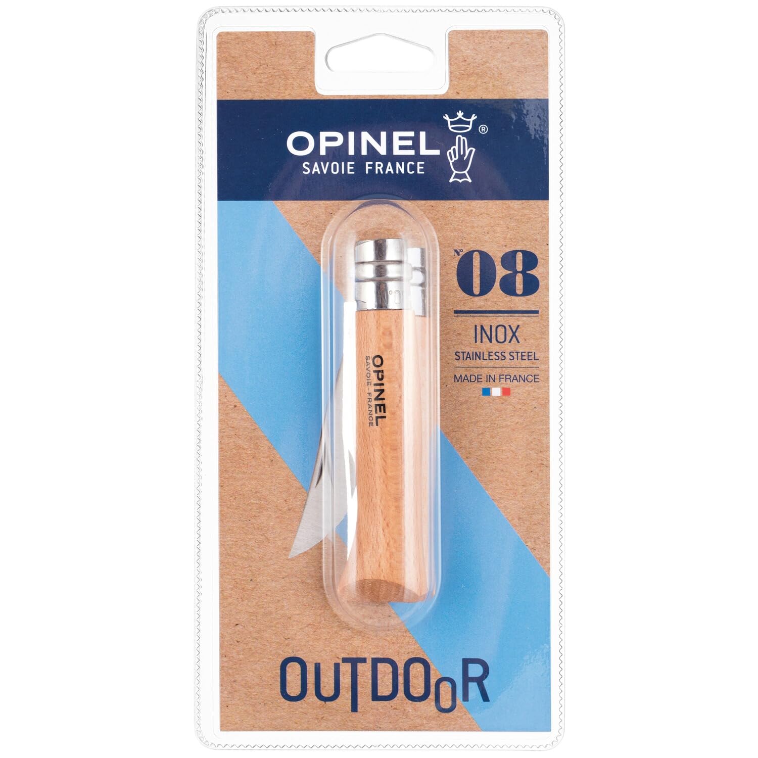 opinel-inox-n-08-taschenmesser-buchenholz-natur image 3