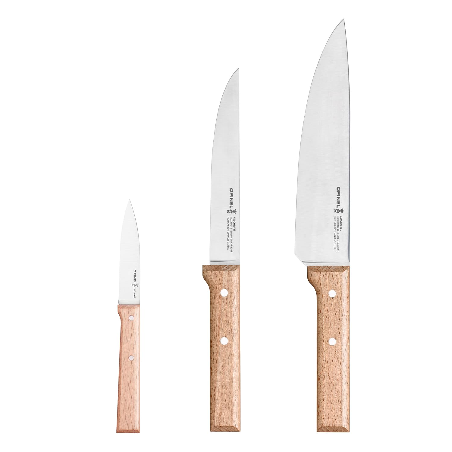 opinel-parallele-kochmesserset-op01838-chef-tranchier-und-allzweckmesser-sandvik image 2