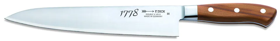 f-dick-1778-kochmesser-24-cm-double-x-vg12-pflaumenholz-61-hrc image 1