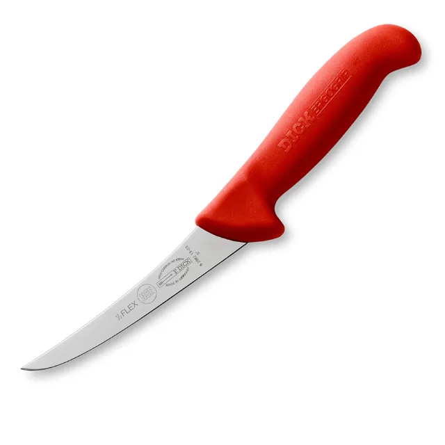 f-dick-ergogrip-ausbeinmesser-semi-flexibel-13-cm-geschweift-rot-metzgermesser image 1