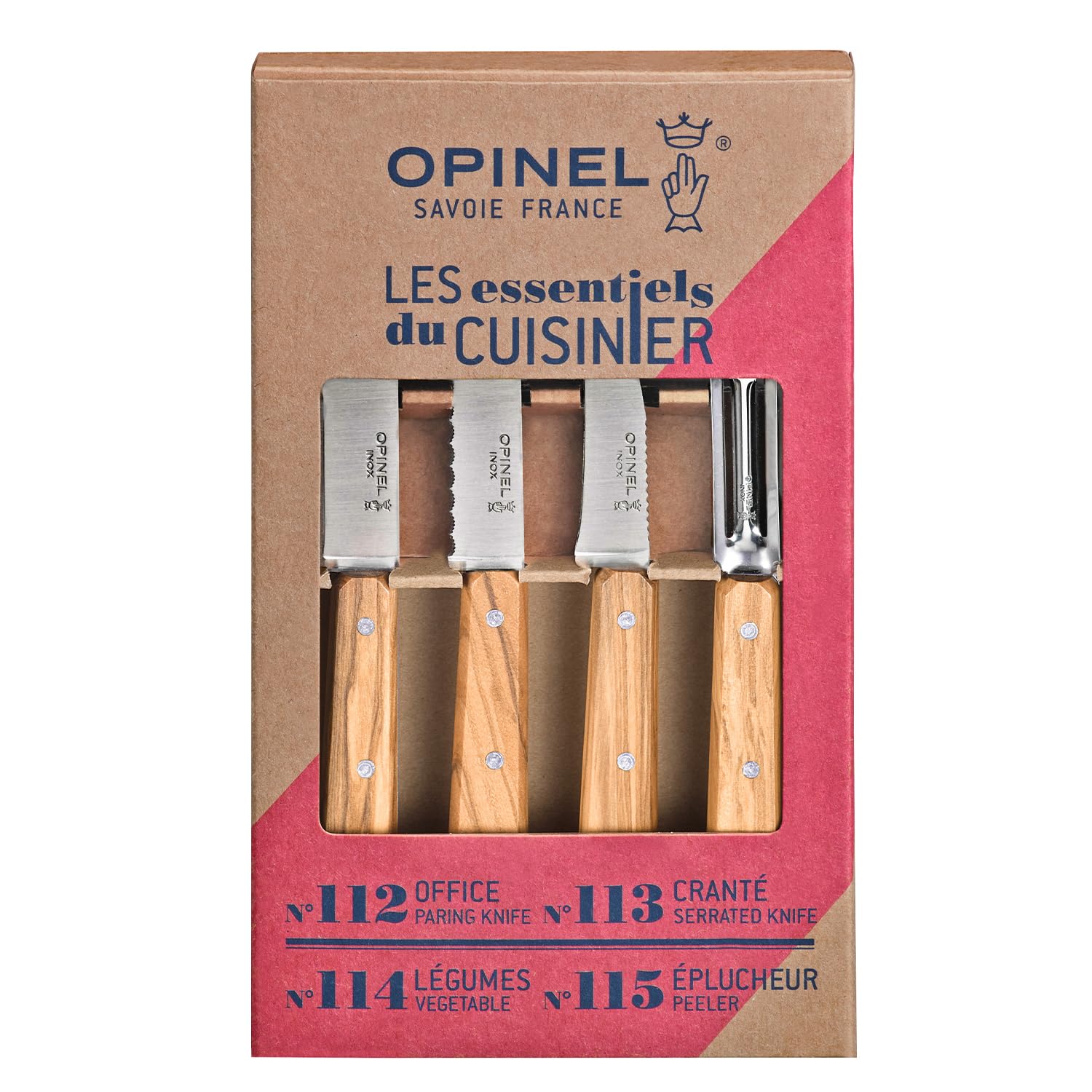 opinel-essentials-k-chenmesser-set-4-teilig-olivenholz-rostfrei-254458 image 2