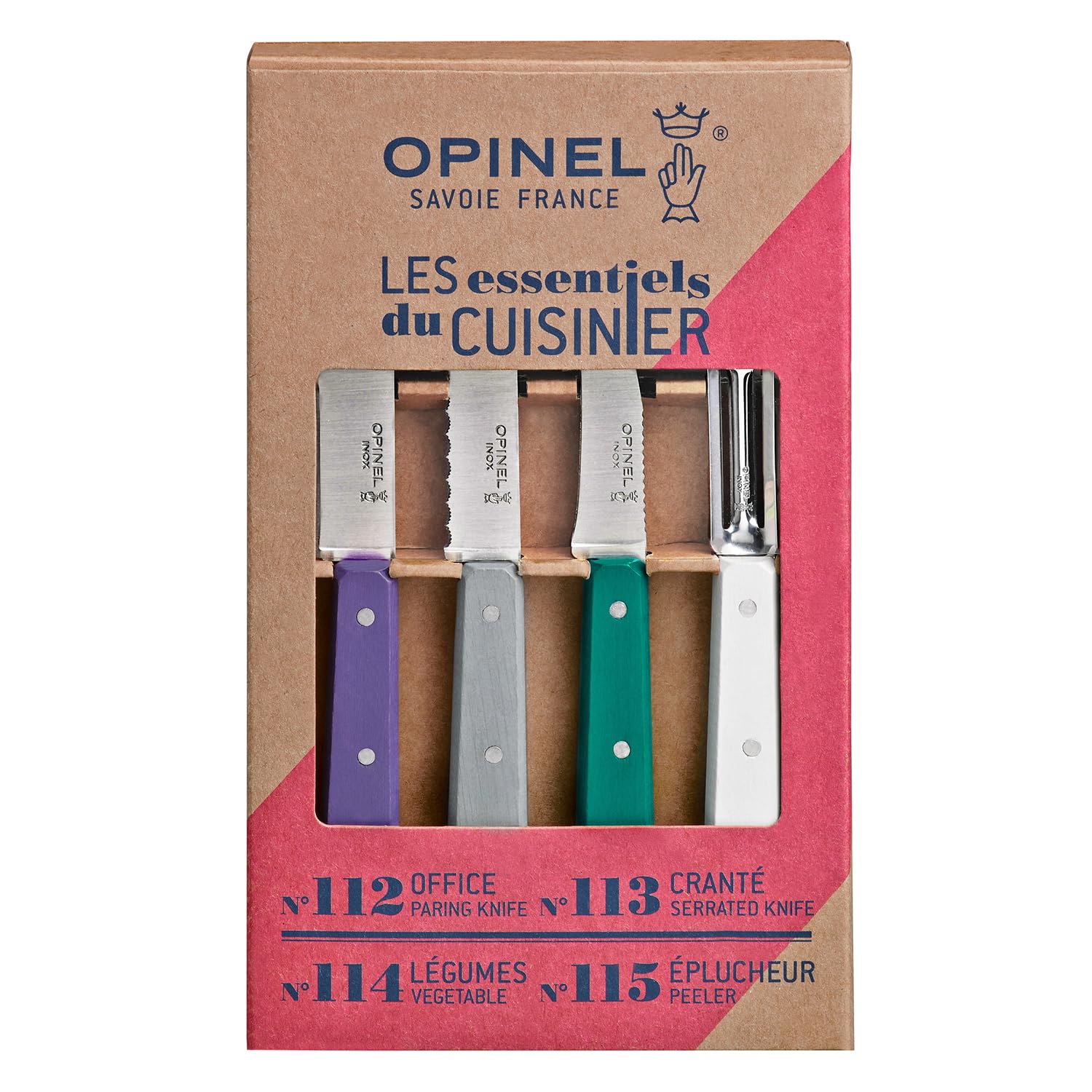 opinel-essentials-k-chenmesser-set-4-teilig-edelstahl-bunt image 2