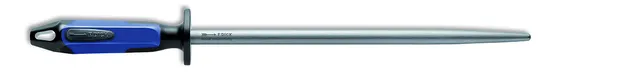 f-dick-fleischerstahl-30-cm-rund-wetzstahl-2k-griff-blau-schwarz image 1