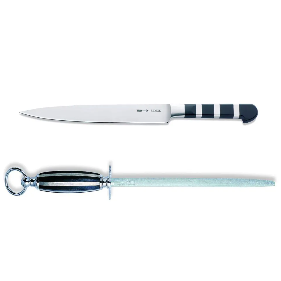 f-dick-1905-tranchiermesser-21-cm-set-mit-standard-wetzstahl-25-cm image 1