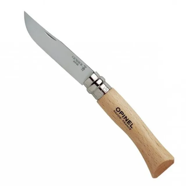 opinel-nr-8-taschenmesser-edelstahl-8-5-cm-mit-buchenholz-griff image 1