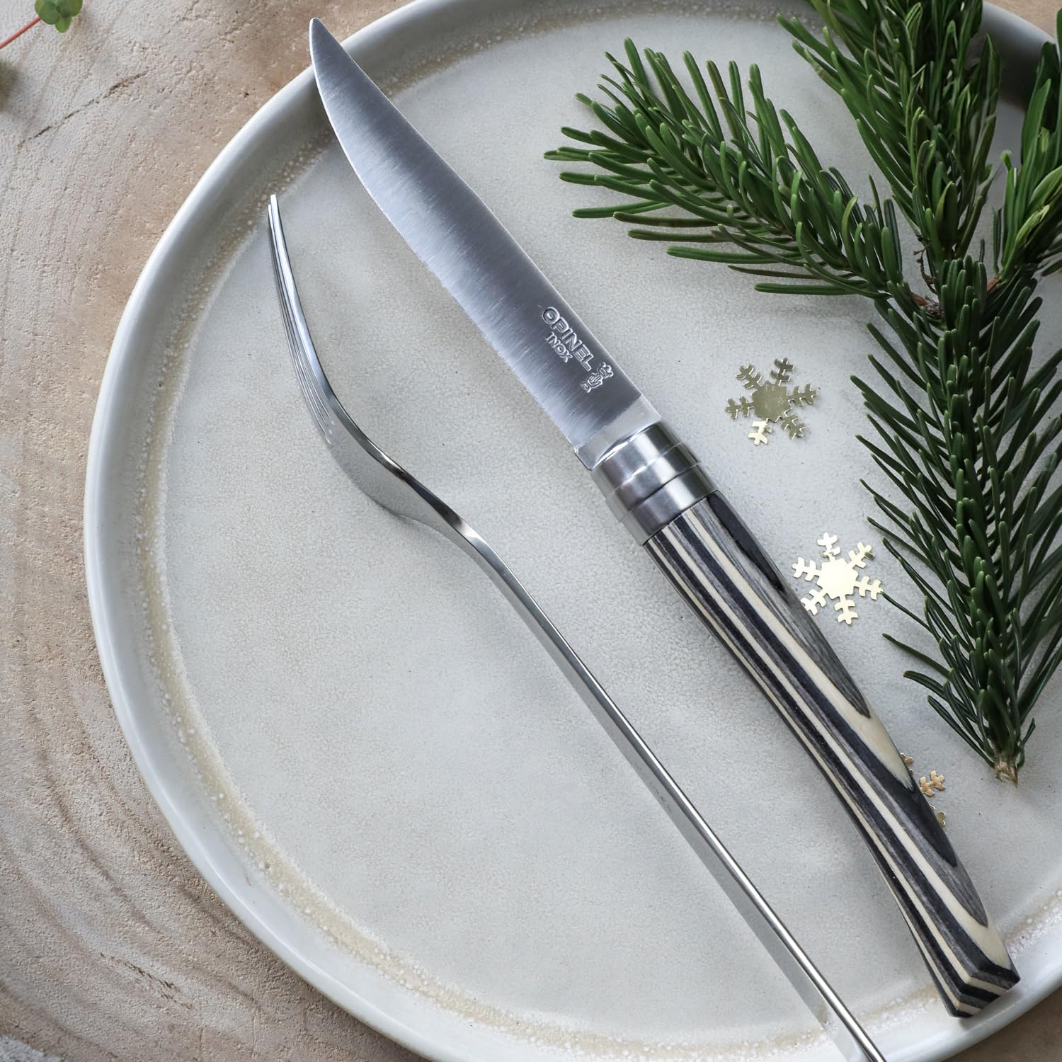 opinel-table-chic-tafelmesser-set-4-teilig-yatagan-klinge-10-cm-laminierte-birke image 7