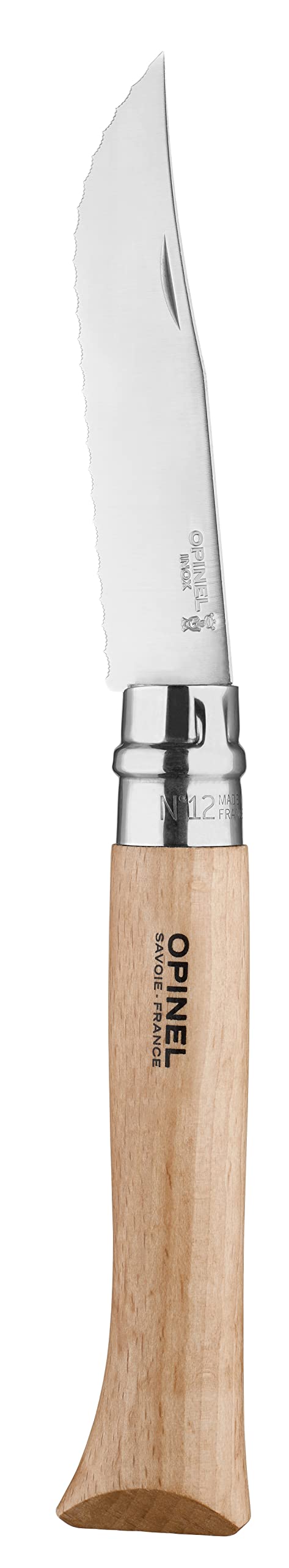 opinel-taschenmesser-no-12-wellenschliff-camping-klappmesser-aus-sandvik-edelsta image 2