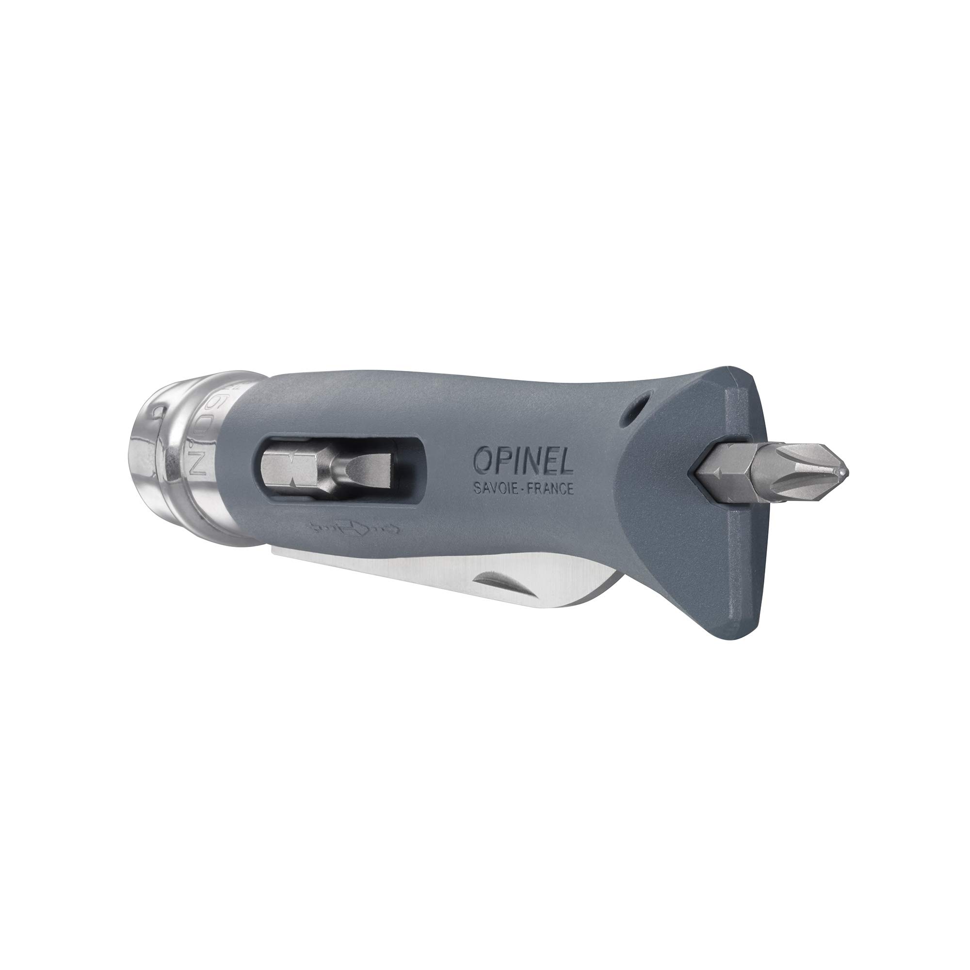 opinel-no-09-diy-taschenmesser-sandvik-12c27-mit-abisolierer-und-2-bits image 7