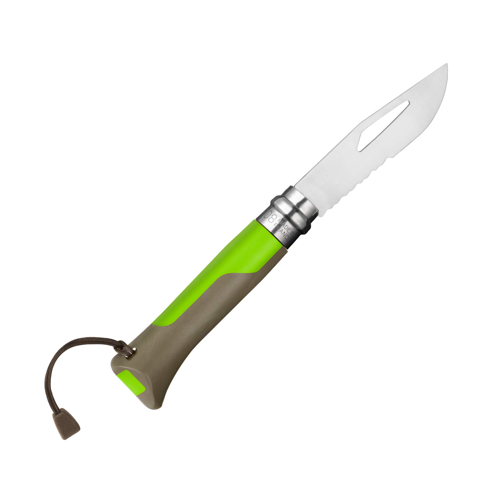 opinel-no-8-outdoor-taschenmesser-dunkelgr-n-mit-sandvik-12c27-klinge image 5