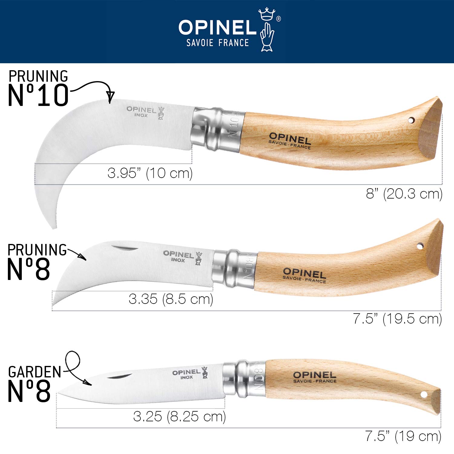 opinel-g-rtnermesser-n-8-mittelspitz-klappmesser-rostfrei-mit-holzgriff image 3