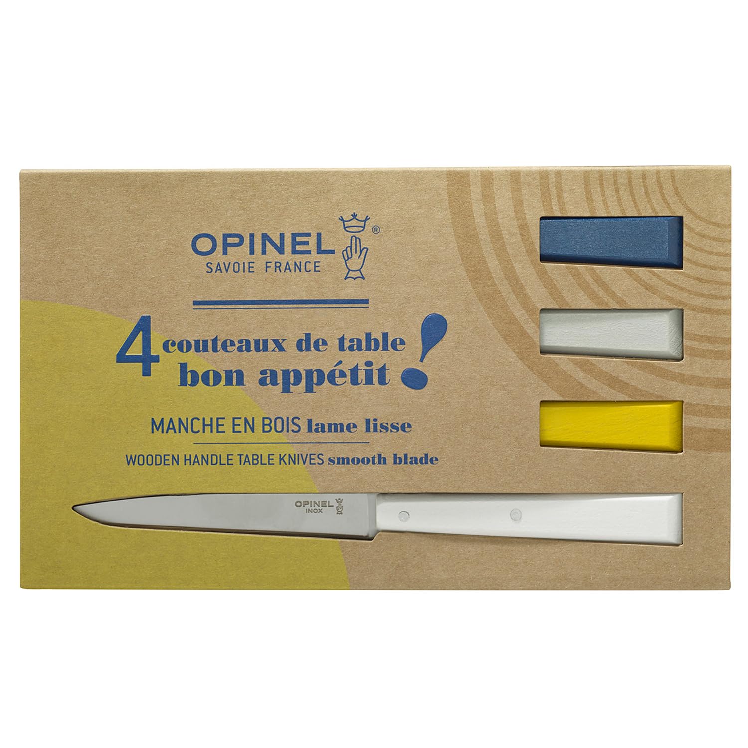 opinel-bon-appetit-celeste-tafelmesser-set-4-teilig-rostfrei-12c27-buchenholz image 2