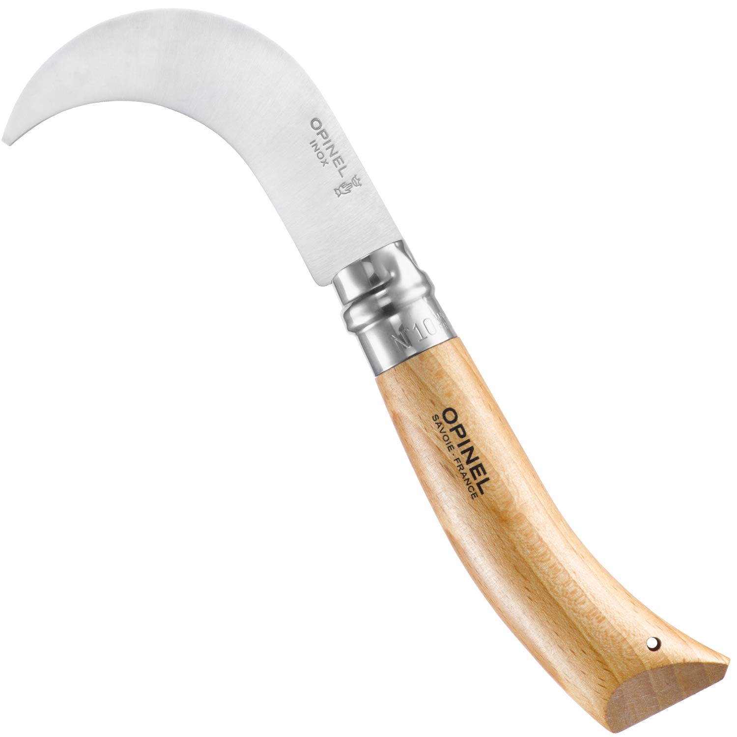 opinel-hippe-nr-10-g-rtnermesser-klapp-hippe-mit-sandvik-edelstahlklinge-buchenh image 1