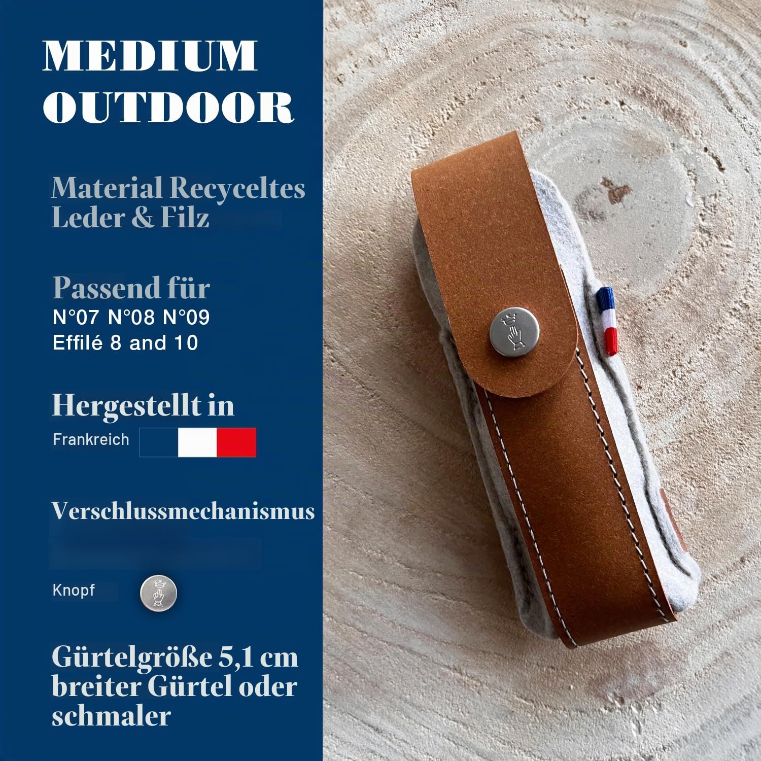 opinel-outdoor-etui-m-messertasche-aus-recyceltem-leder-r-pet-filz-braun image 3