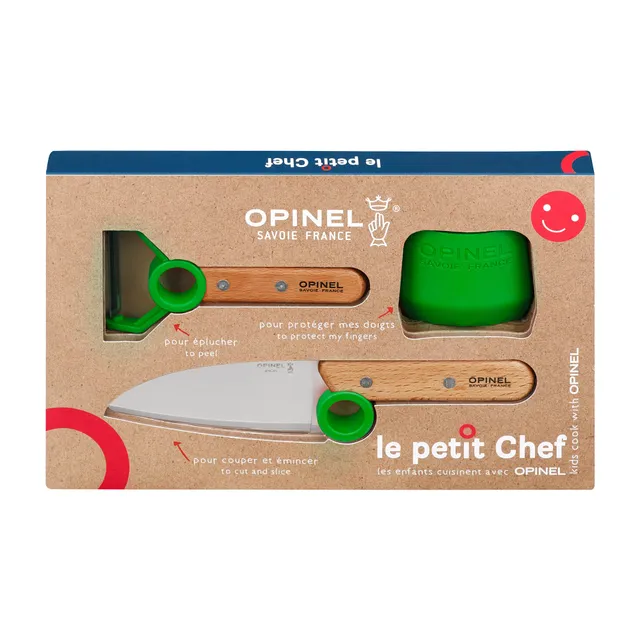opinel-le-petit-chef-set-3-teilig-gr-n-kindermesser-mit-holzbox-26-6-cm image 1