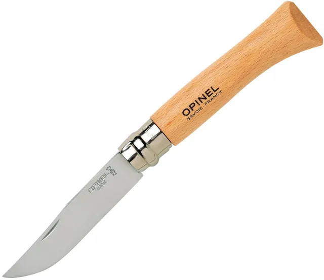opinel-inox-n-09-taschenmesser-blister-9-cm-klinge-natur image 1