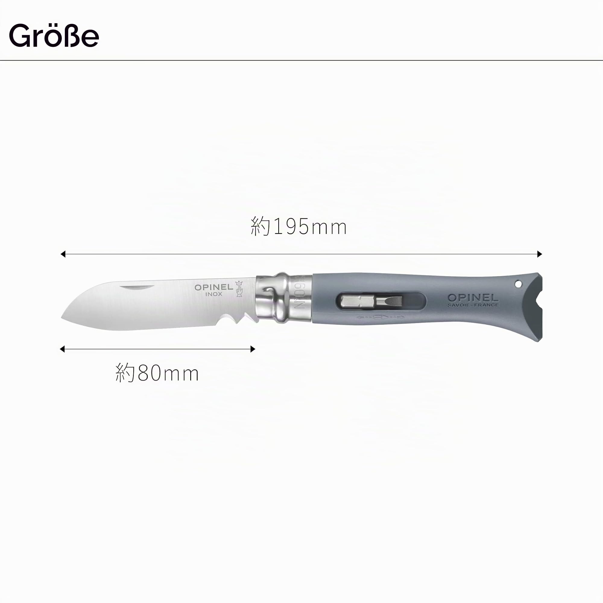 opinel-no-09-diy-taschenmesser-sandvik-12c27-mit-abisolierer-und-2-bits image 6