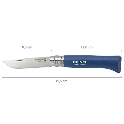 opinel-n-08-taschenmesser-buchenholz-dunkelblau-8-5-cm-edelstahl image 4
