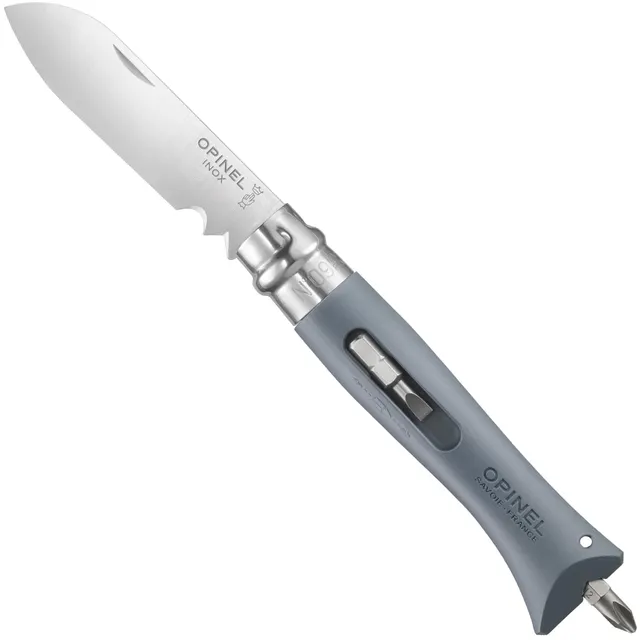 opinel-no-09-diy-taschenmesser-sandvik-12c27-mit-abisolierer-und-2-bits image 1