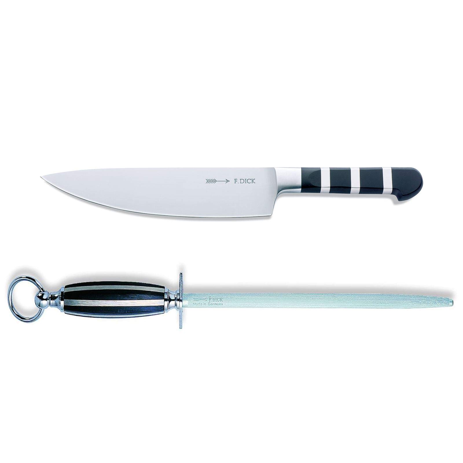 f-dick-1905-kochmesser-21-cm-gro-set-inkl-rundem-standard-wetzstahl-25-cm image 1