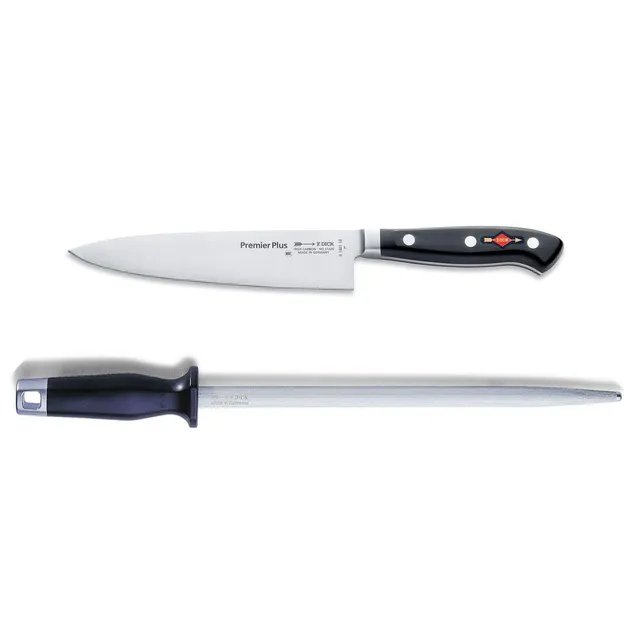 f-dick-premier-plus-gyuto-kochmesser-18-cm-set-mit-standard-wetzstahl-25-cm image 1