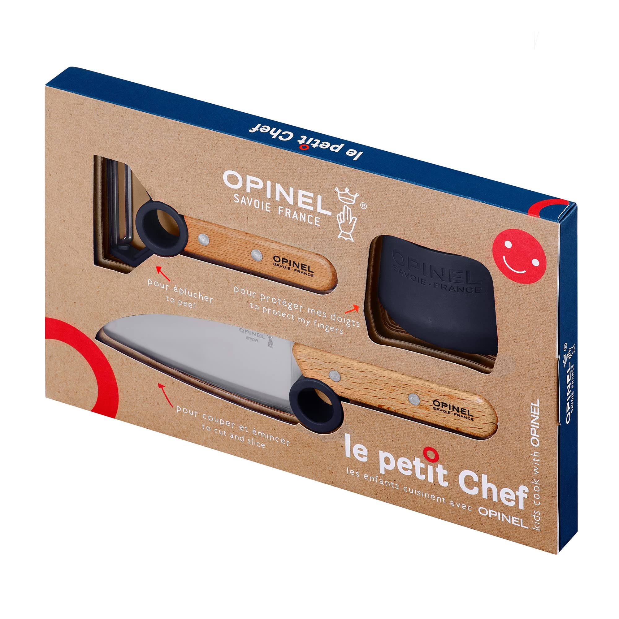 opinel-le-petit-chef-kinder-k-chenmesser-set-3-teilig-blau-kochmesser-fingerschu image 2