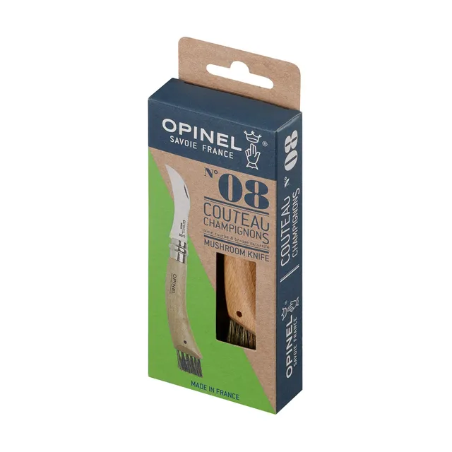 opinel-pilzmesser-n-08-sandvik-edelstahl-buchenholz-wildschweinborsten image 1