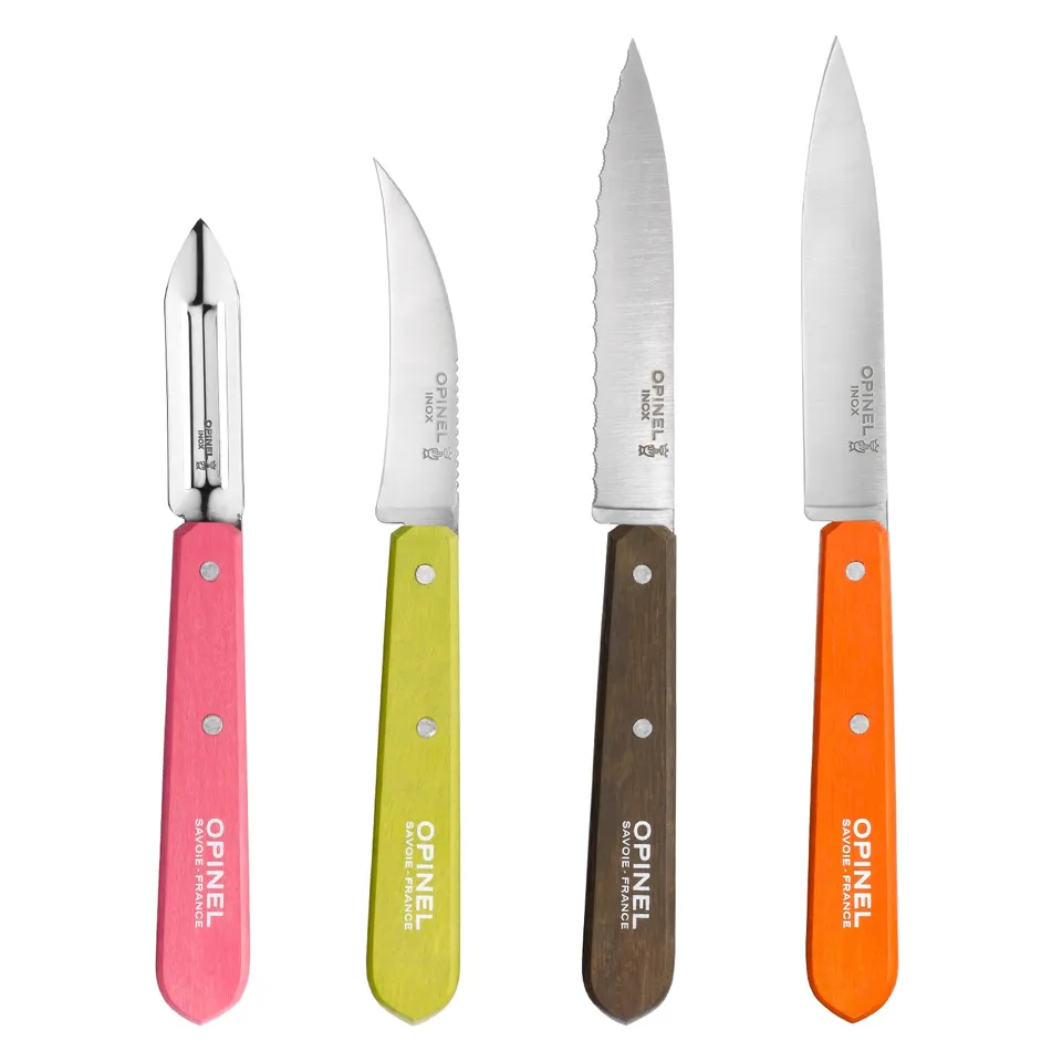 opinel-1452-k-chenmesser-set-4-teilig-rostfrei-mehrfarbig image 1