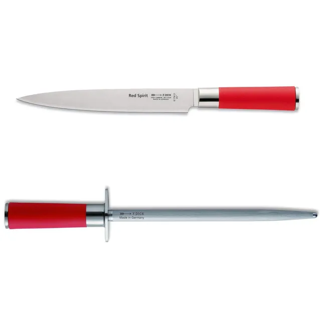f-dick-red-spirit-langes-tranchiermesser-21-cm-set-mit-rundem-standardzug-wetzst image 1