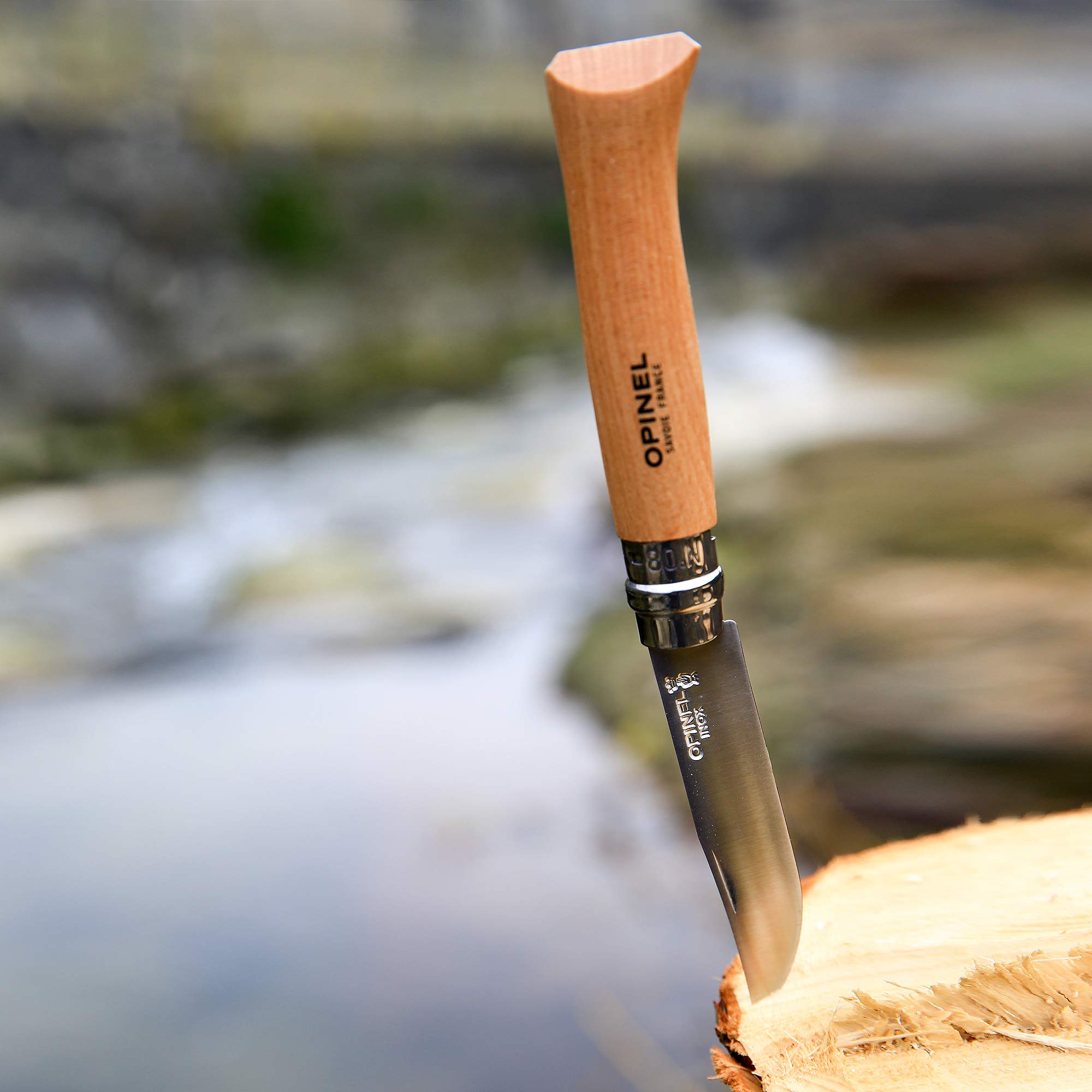 opinel-inox-n-08-taschenmesser-buchenholz-natur image 2