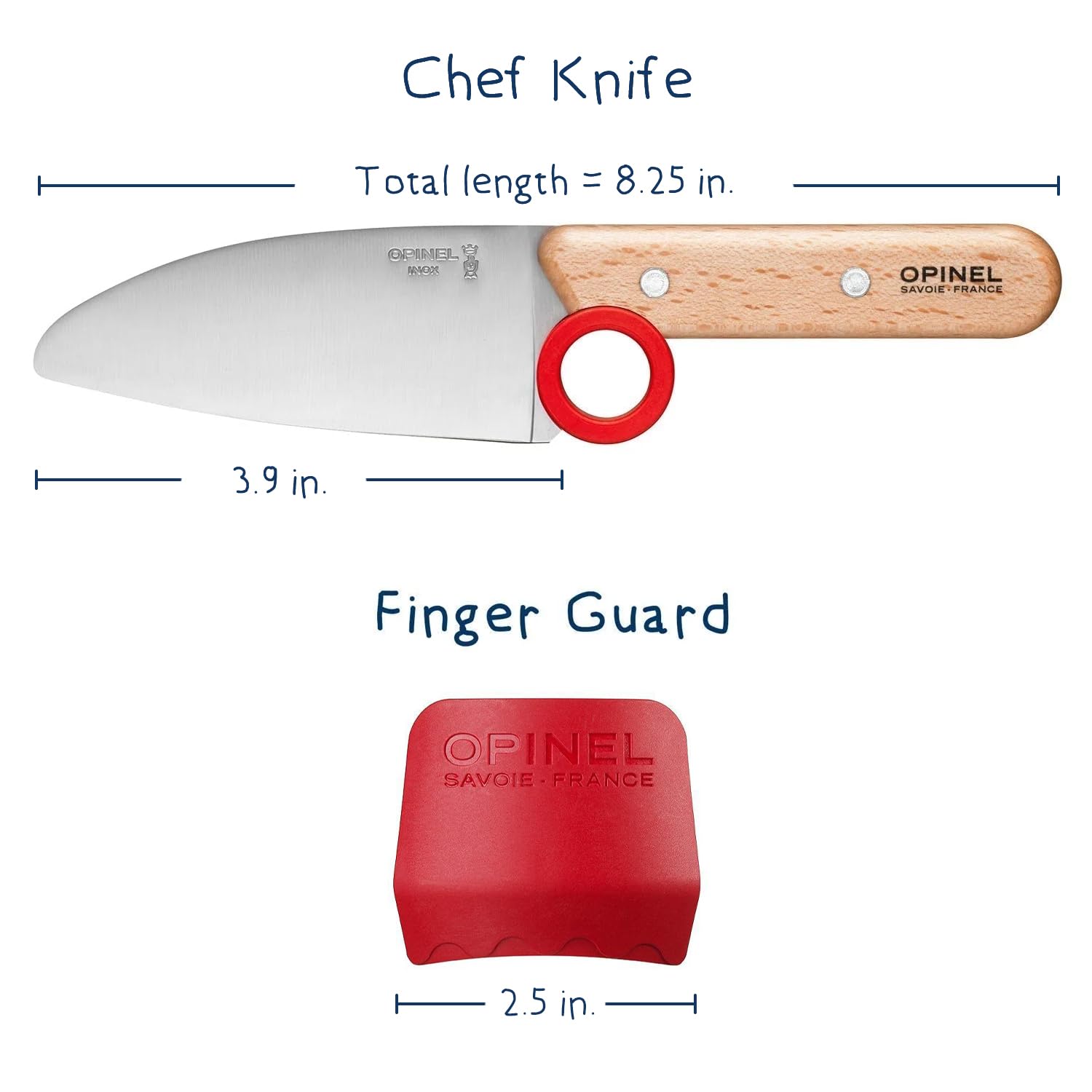 opinel-le-petit-chef-2-teilig-grau-m-kindermesser-set-mit-fingerschutz image 3