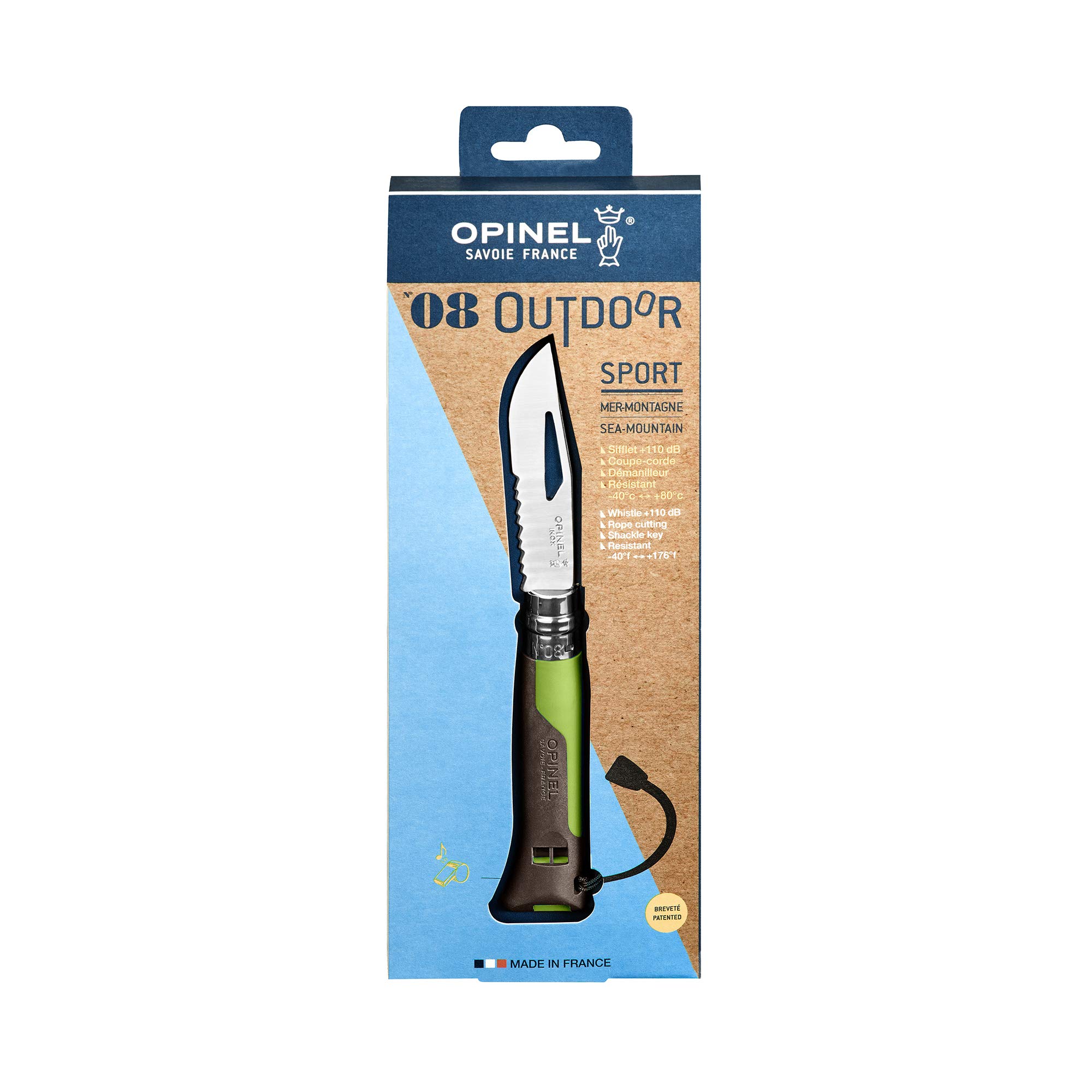 opinel-no-8-outdoor-taschenmesser-dunkelgr-n-mit-sandvik-12c27-klinge image 7