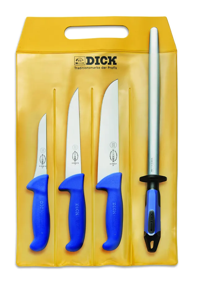 f-dick-ergogrip-messer-set-4-teilig-blau-mit-wetzstahl image 1