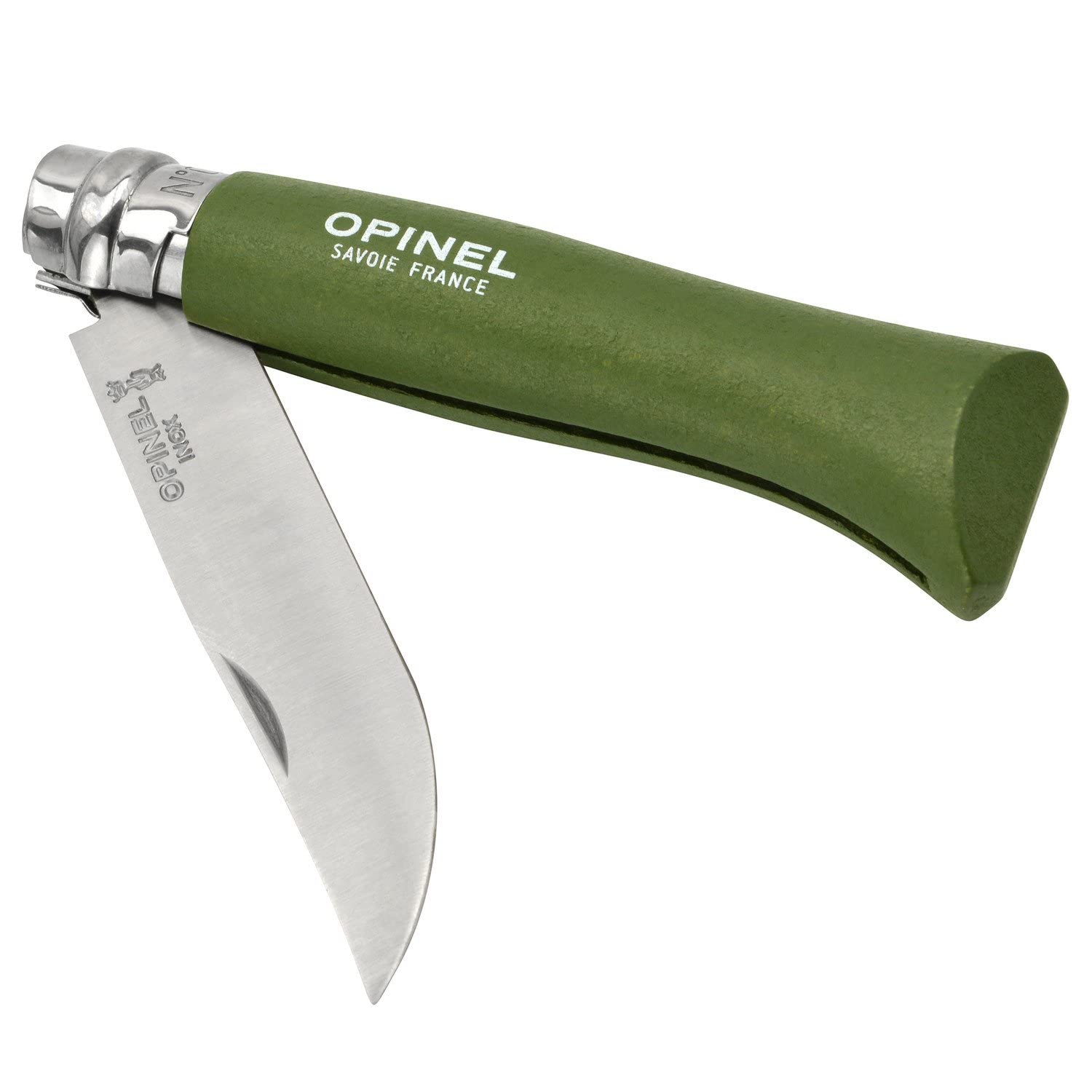 opinel-nr-8-taschenmesser-sandvik-edelstahl-buchenholz-khaki image 2