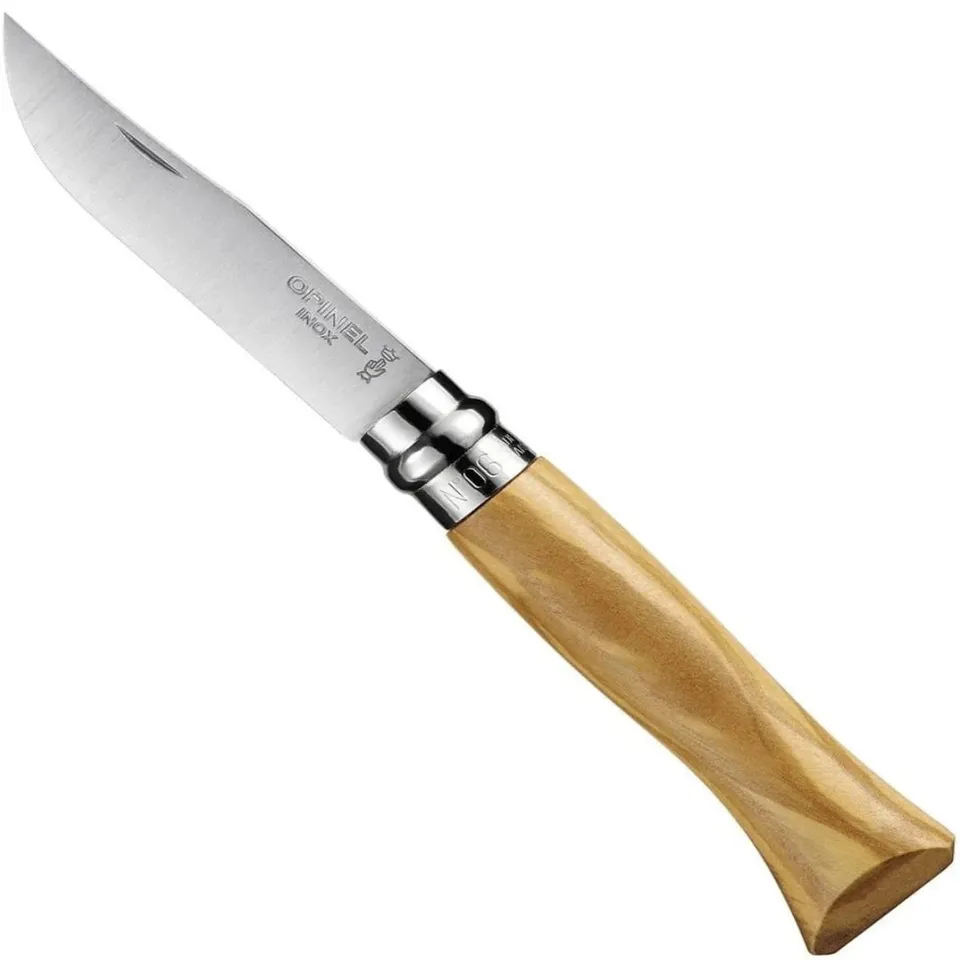 opinel-no-6-viroblock-taschenmesser-olivenholzgriff-edelstahlklinge image 1