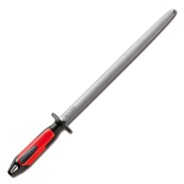 f-dick-wetzstahl-regularcut-73173300-63-oval-30-cm-2k-griff-rot-schwarz image 1