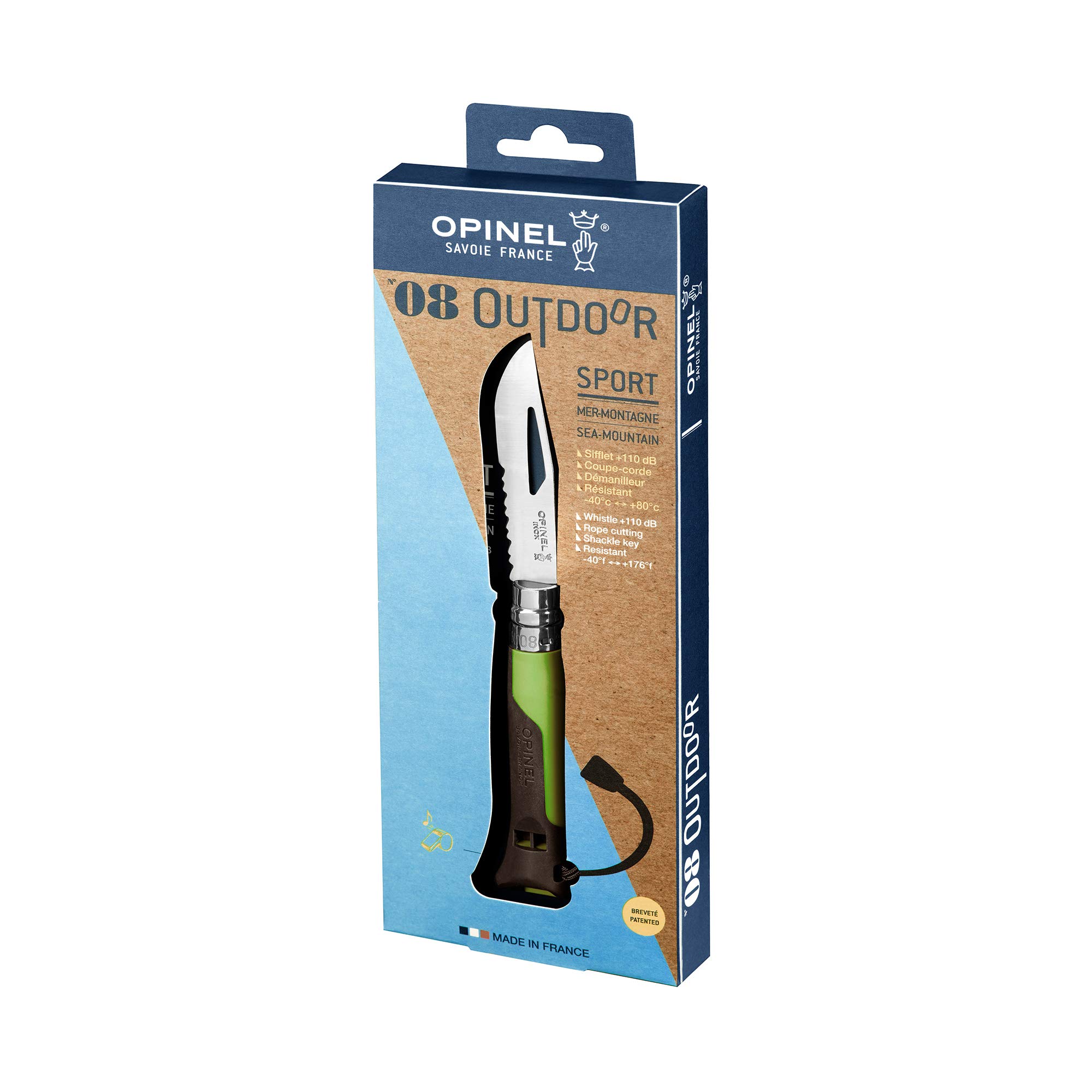 opinel-no-8-outdoor-taschenmesser-dunkelgr-n-mit-sandvik-12c27-klinge image 6