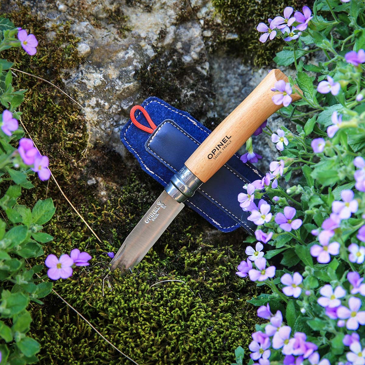 opinel-taschenmesser-mit-blauer-lederscheide-vaina-azul image 2