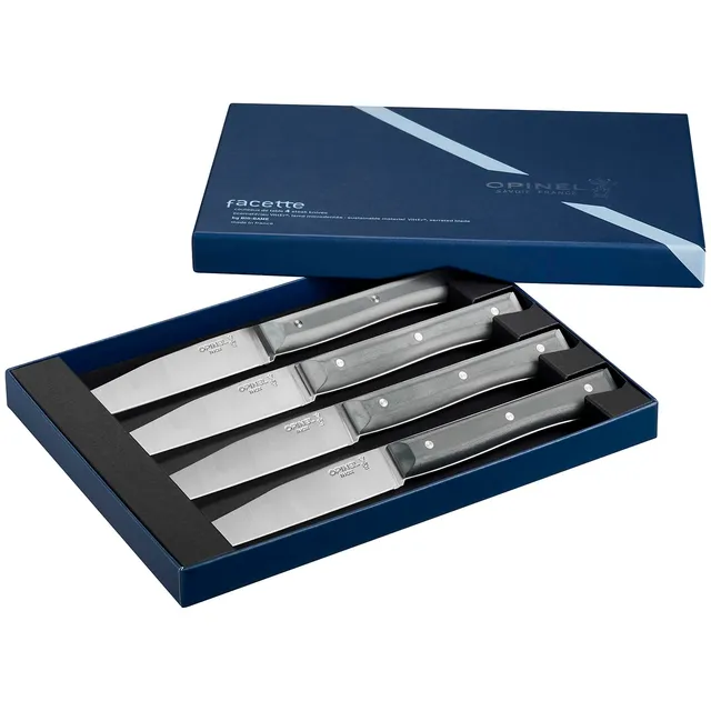 opinel-facette-slate-tafelmesser-set-4-teilig-11-cm-rostfrei-ma5-stahl-holzgriff image 1